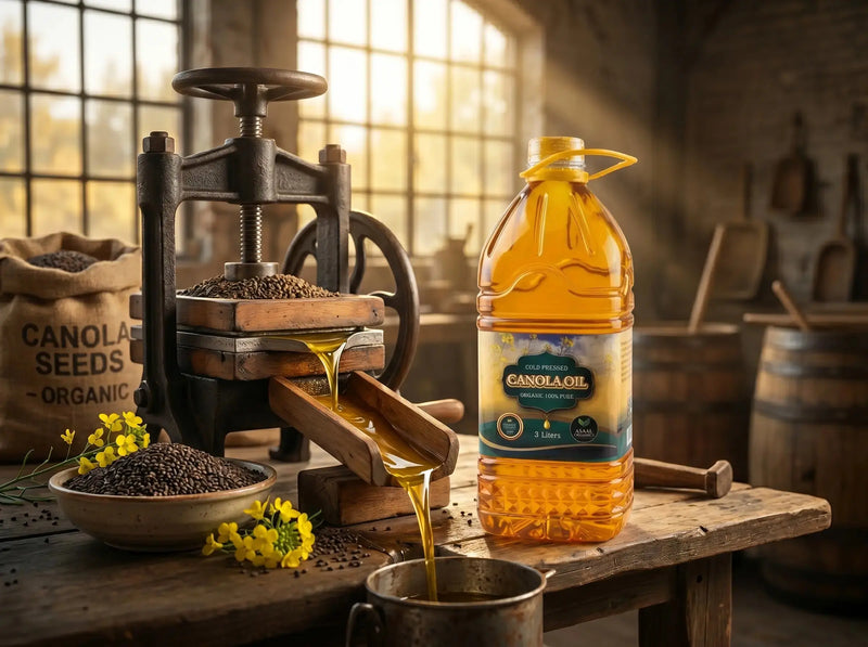 How Cold-Pressed Canola Oil Is Made: The Full Process | Asaal Organics