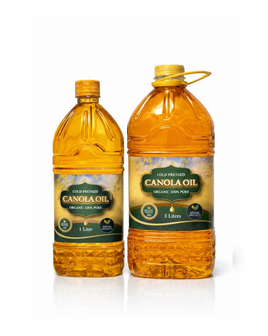 100% Pure Cold-Pressed Canola Oil Healthy Cooking Oil Asaal Organics