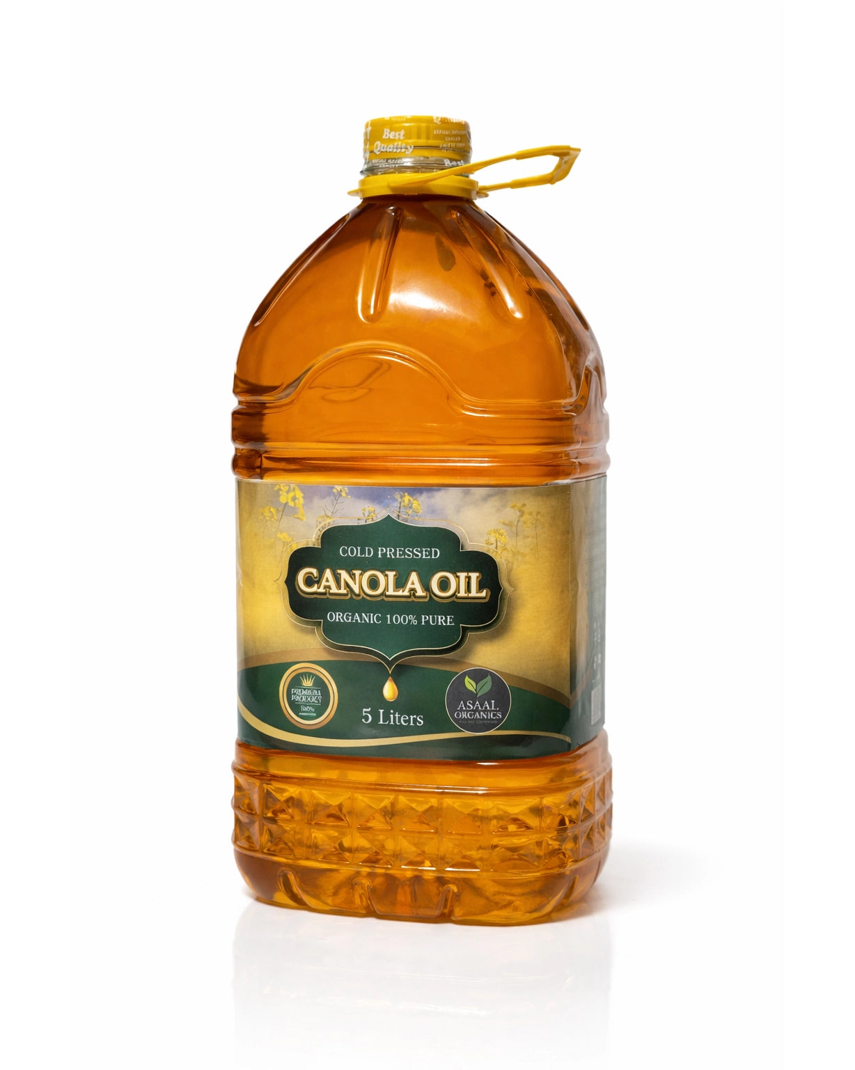 100% Pure Cold-Pressed Canola Oil Healthy Cooking Oil Asaal Organics