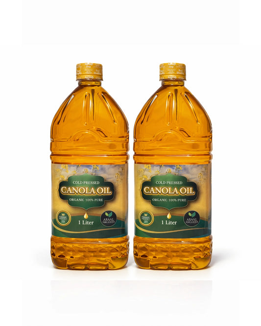 100% Pure Cold-Pressed Canola Oil Healthy Cooking Oil Asaal Organics