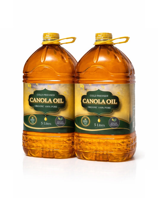 100% Pure Cold-Pressed Canola Oil Healthy Cooking Oil Asaal Organics