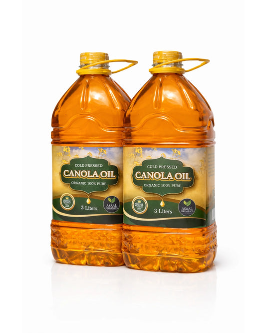 100% Pure Cold-Pressed Canola Oil Healthy Cooking Oil Asaal Organics