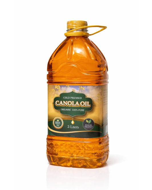 100% Pure Cold-Pressed Canola Oil Healthy Cooking Oil Asaal Organics