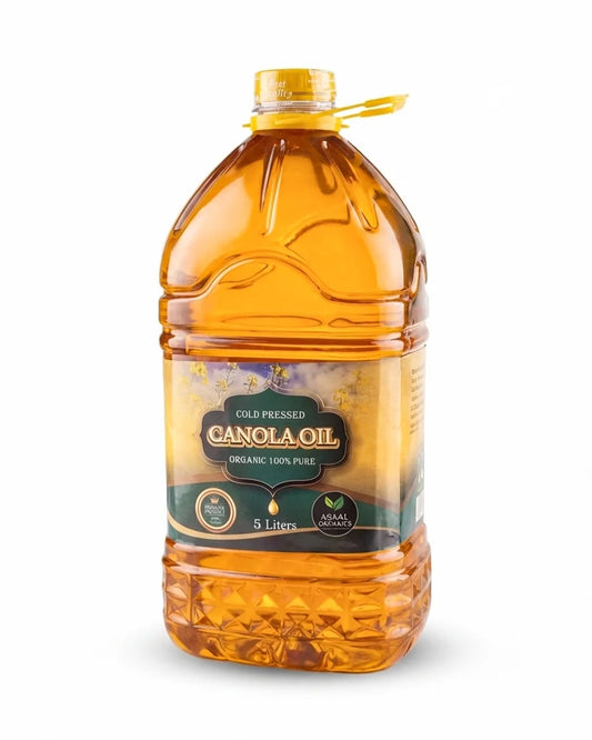 Asaal Organics Pure Cold Pressed Canola Oil - 5L (Economy Value)