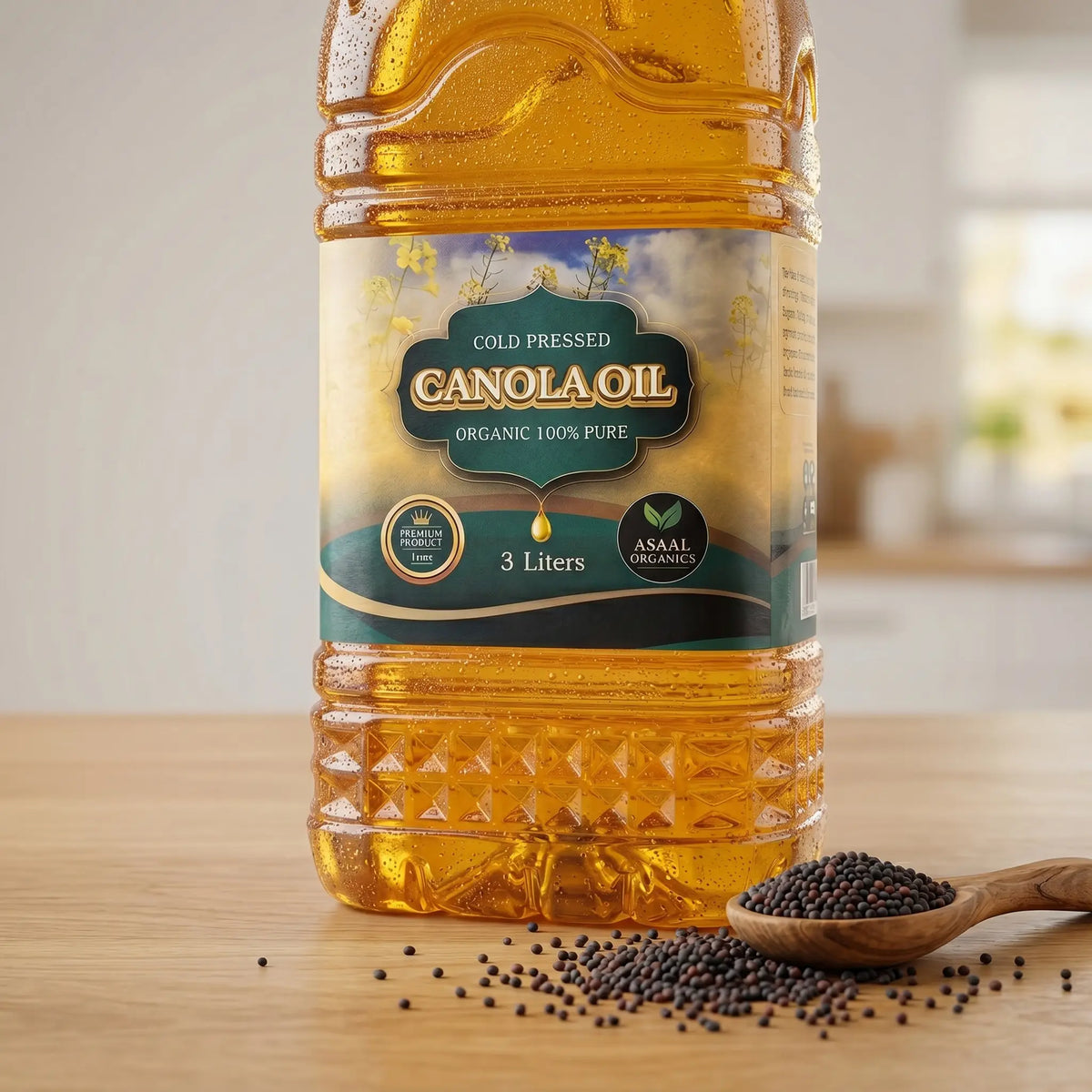 Pure canola seeds used in Asaal Organics cold pressed oil